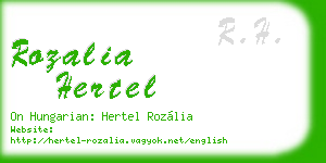 rozalia hertel business card